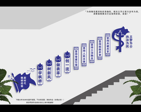 枫桥经验楼梯文化墙