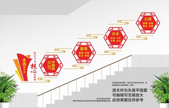 核心價(jià)值觀樓道