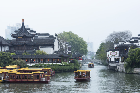 中国江苏南京秦淮河风景区夫子庙