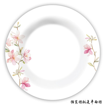 清新餐具花面
