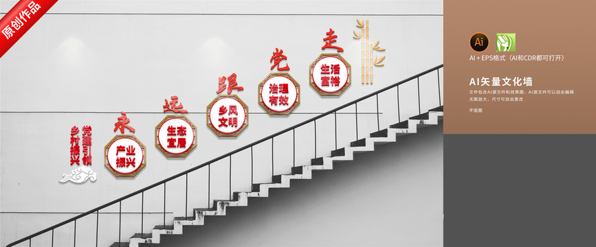 社區(qū)樓道黨建文化墻