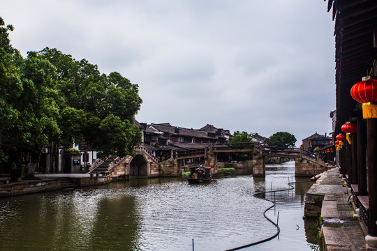 西塘古镇民居河道