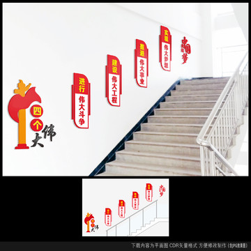 黨建四個(gè)偉大樓梯文化