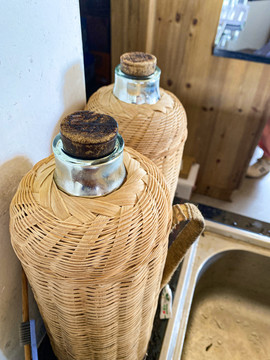 竹编热水瓶