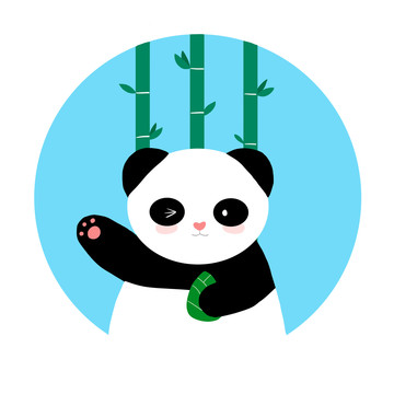 手繪熊貓
