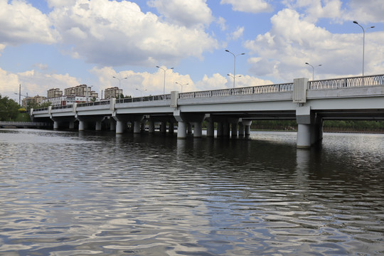 长春市城市风光伊通河