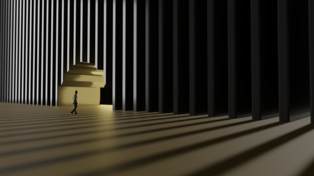 3D職場人物概念場景
