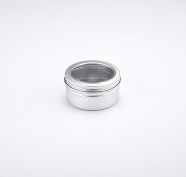 小罐圆罐子发蜡盒金属质感金属