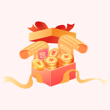 互聯(lián)網(wǎng)金融理財禮盒金幣電商促銷