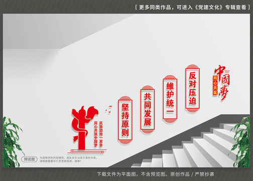 民族團(tuán)結(jié)樓梯文化墻