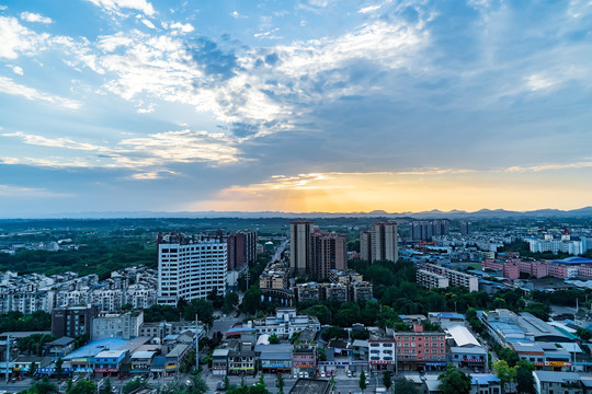 俯拍城市全景