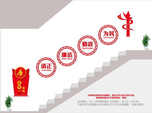 廉政文化樓梯展板