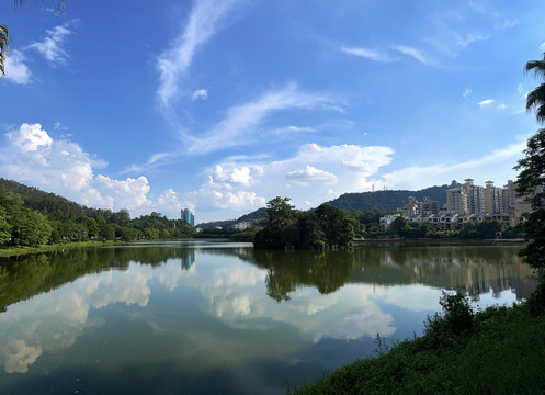 平静的湖水