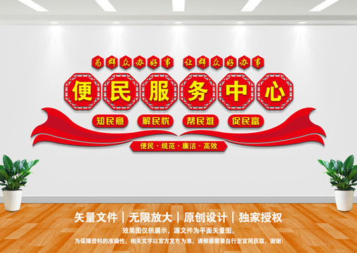 便民服務中心文化墻
