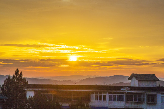 夕阳晚霞日落