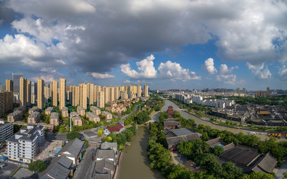 运河之都江苏省淮安市城市风光