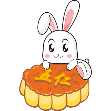 中秋節(jié)月餅手繪卡通元素