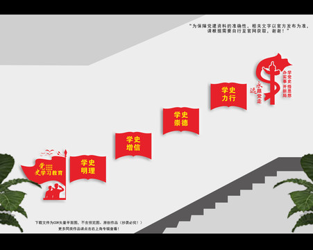 學(xué)黨史樓梯文化墻