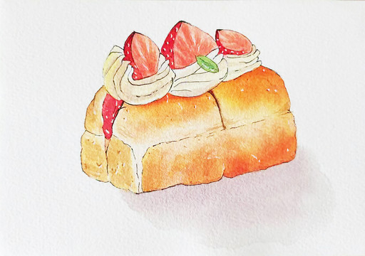 草莓面包