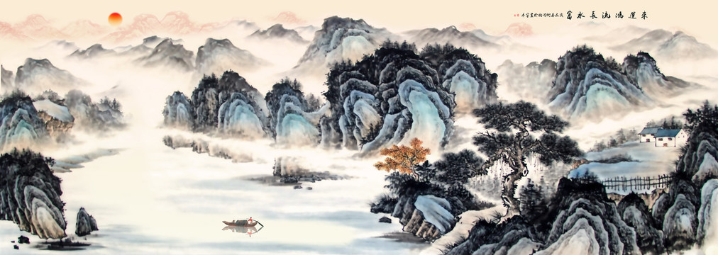 仿古山水畫