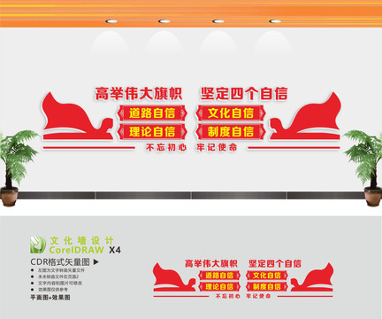四個自信文化墻