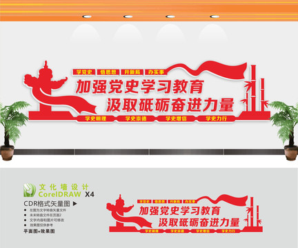 黨史學習室文化墻