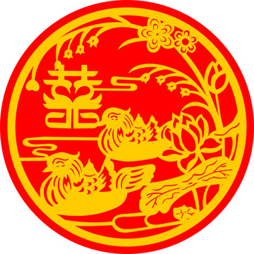 毛氈囍圖