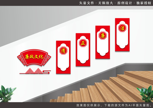 廉政樓梯文化墻
