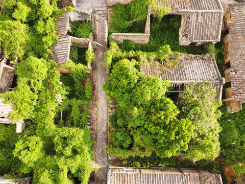 中国潮汕地区建筑航拍