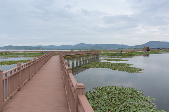 云南石屏异龙湖观景道