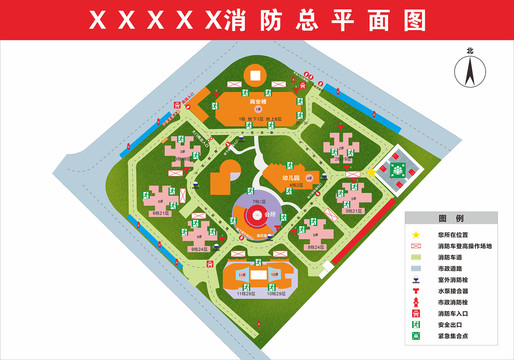 小區(qū)消防平面圖