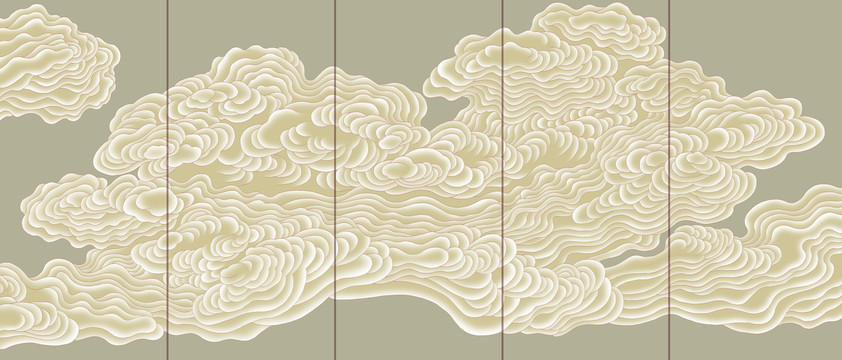 古風(fēng)祥云裝飾畫