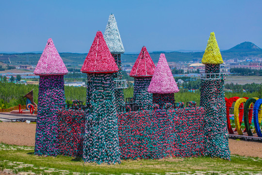 植物花卉城堡雕塑