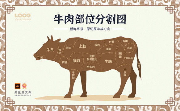 牛肉分割图