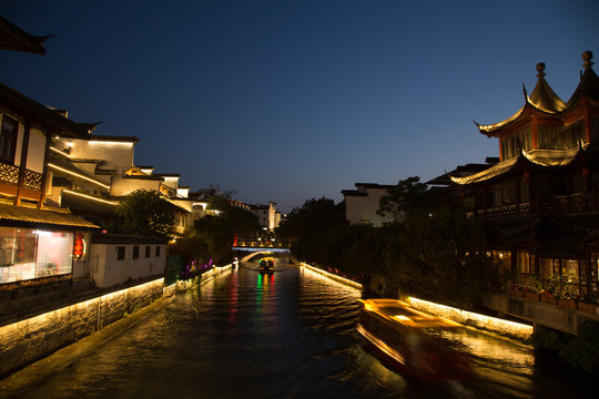 南京夫子庙的夜景