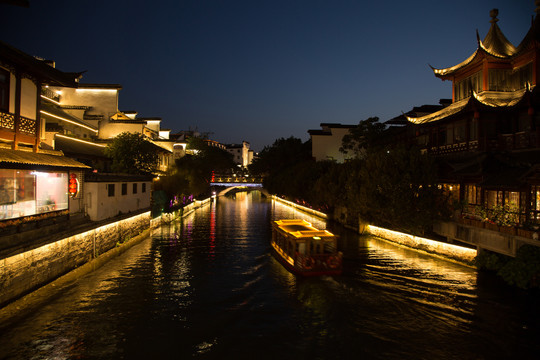 南京夫子庙的夜景