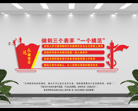 三個表率文化墻