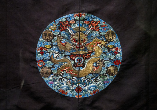 中国古代服装龙纹绣花图案