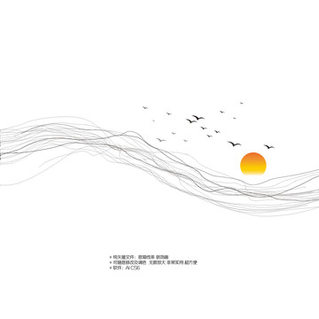 藝術(shù)線條意境裝飾畫