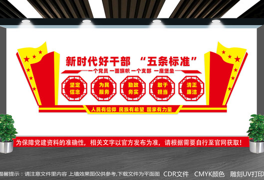 好干部五條標(biāo)準(zhǔn)文化墻
