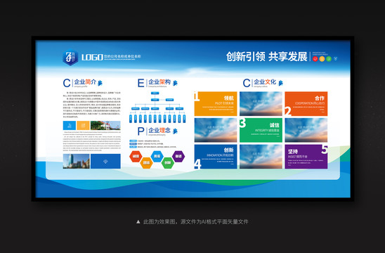 最新企業(yè)文化形象墻展板