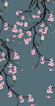 花鳥墻紙掛畫