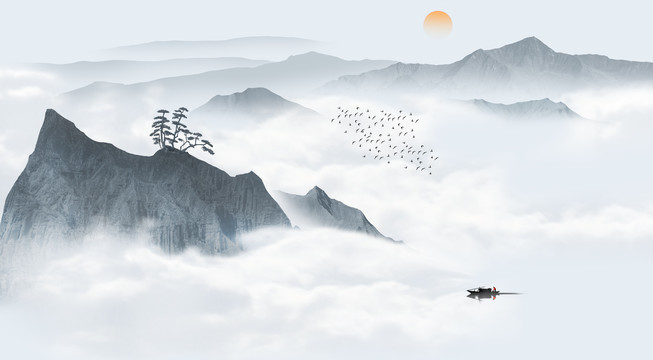 水墨山水畫(huà)
