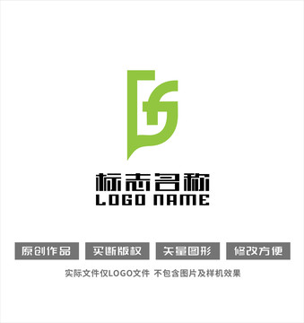 GF字母标志通信logo