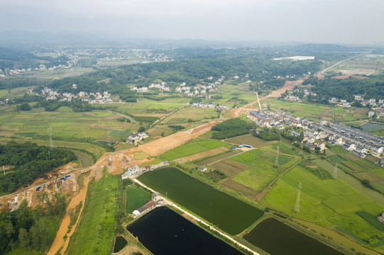 公路修建航拍