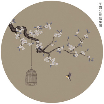 新中式梅花裝飾畫
