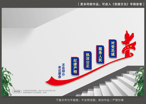 党建楼梯文化墙