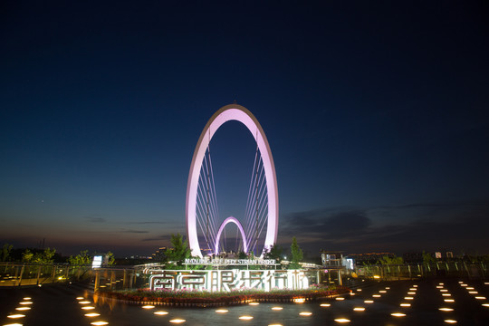 南京眼步行桥夜景