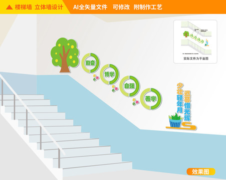 校園樓梯文化墻