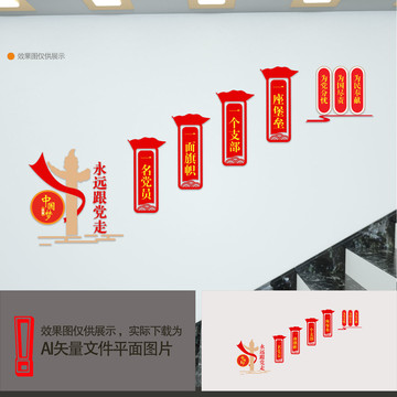 樓梯黨建樓梯文化墻